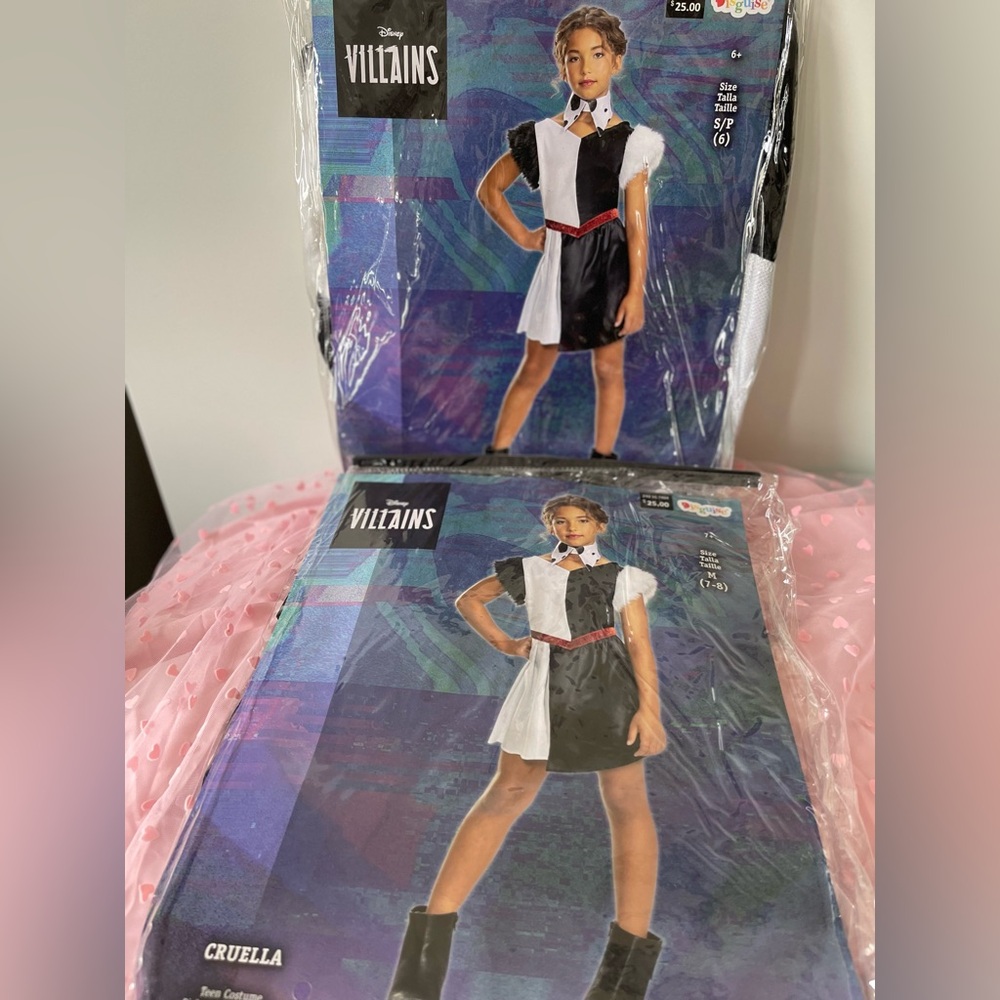 Kids Villains Costume - Black and White